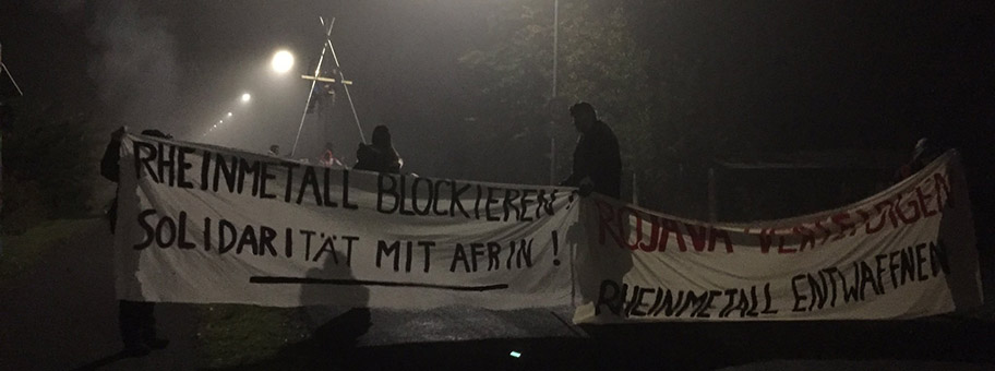 Protest gegen Rheinmetall in Unterlüss.